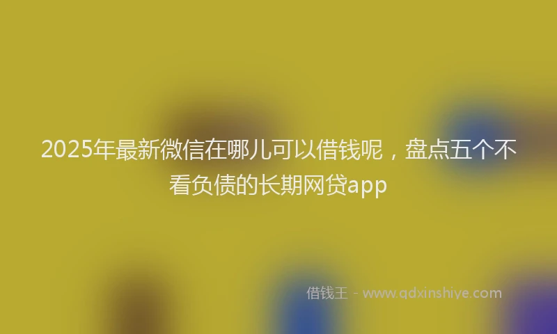 2025年最新微信在哪儿可以借钱呢，盘点五个不看负债的长期网贷app