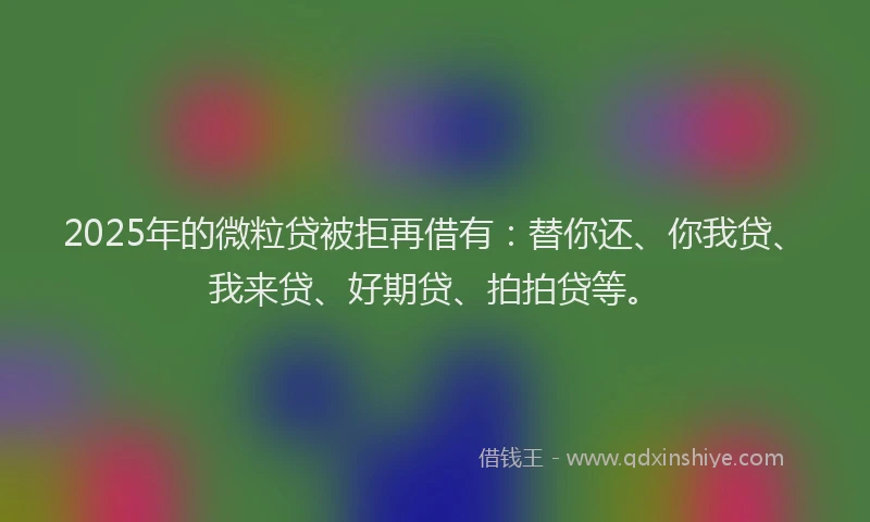 2025年的微粒贷被拒再借有：替你还、你我贷、我来贷、好期贷、拍拍贷等。