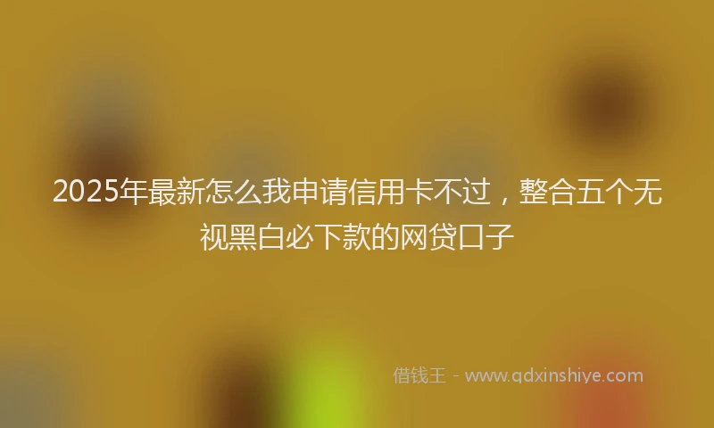 2025年最新怎么我申请信用卡不过，整合五个无视黑白必下款的网贷口子