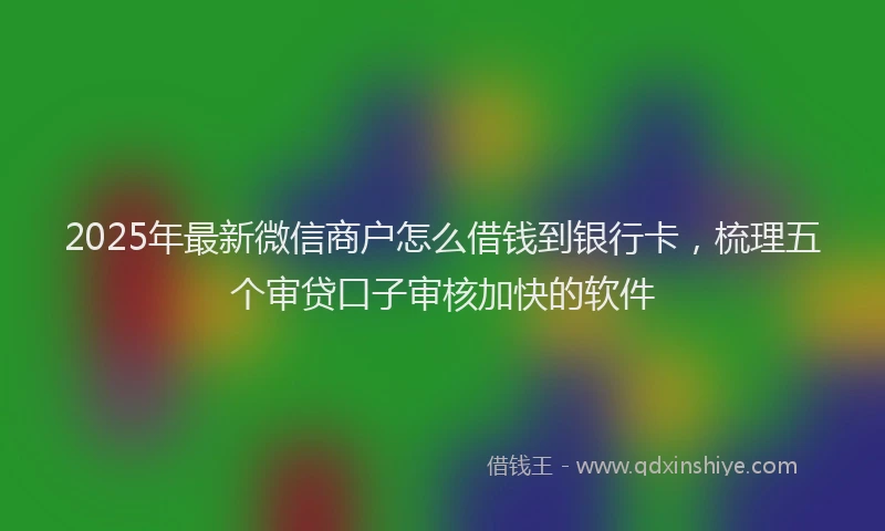 2025年最新微信商户怎么借钱到银行卡，梳理五个审贷口子审核加快的软件