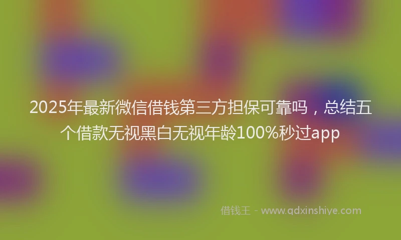 2025年最新微信借钱第三方担保可靠吗，总结五个借款无视黑白无视年龄100%秒过app