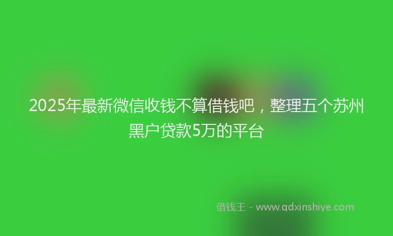 2025年最新微信收钱不算借钱吧，整理五个苏州黑户贷款5万的平台