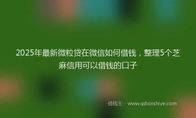2025年最新微粒贷在微信如何借钱，整理5个芝麻信用可以借钱的口子