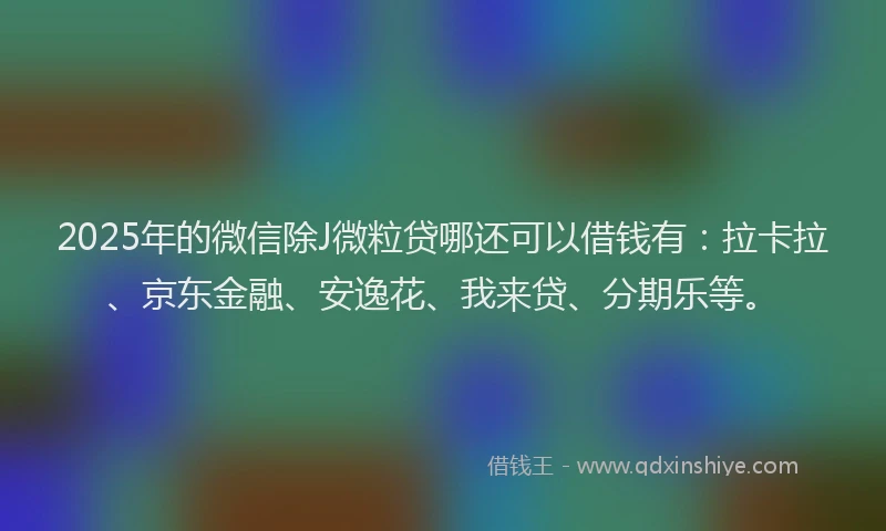 2025年的微信除J微粒贷哪还可以借钱有：拉卡拉、京东金融、安逸花、我来贷、分期乐等。