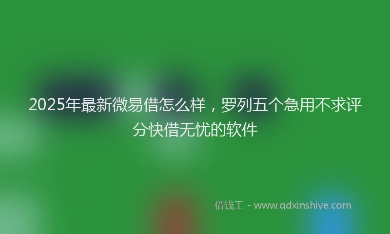2025年最新微易借怎么样，罗列五个急用不求评分快借无忧的软件