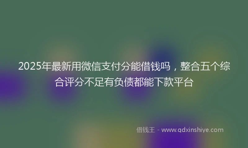 2025年最新用微信支付分能借钱吗，整合五个综合评分不足有负债都能下款平台