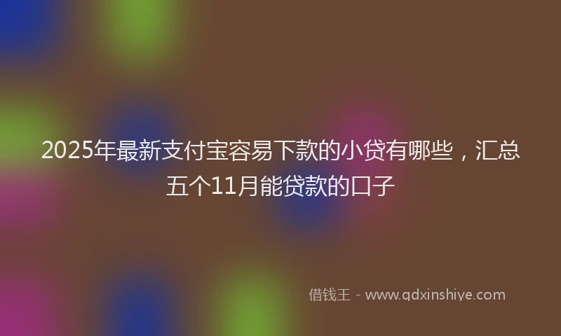 2025年最新支付宝容易下款的小贷有哪些，汇总五个11月能贷款的口子