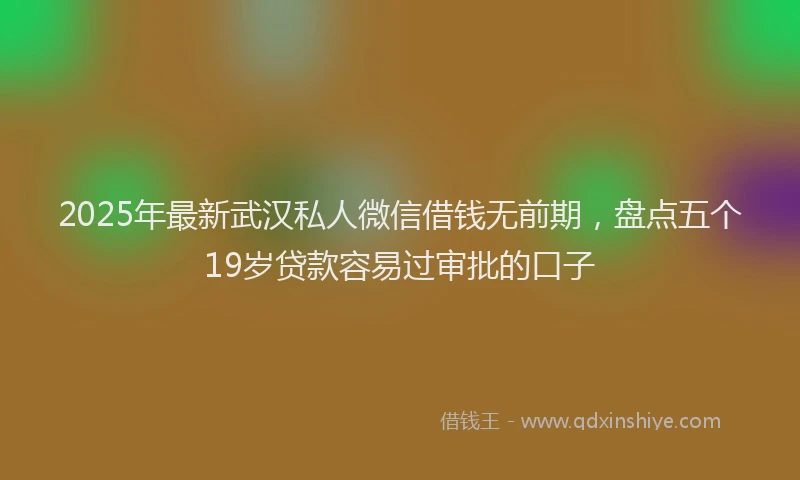 2025年最新武汉私人微信借钱无前期，盘点五个19岁贷款容易过审批的口子