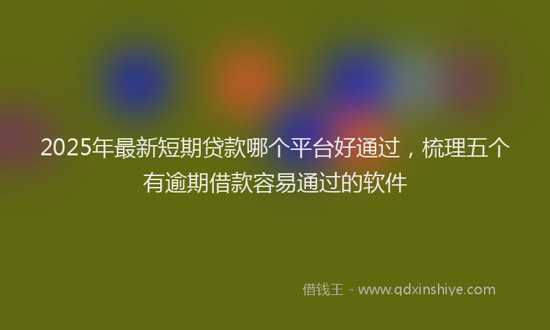 2025年最新短期贷款哪个平台好通过，梳理五个有逾期借款容易通过的软件