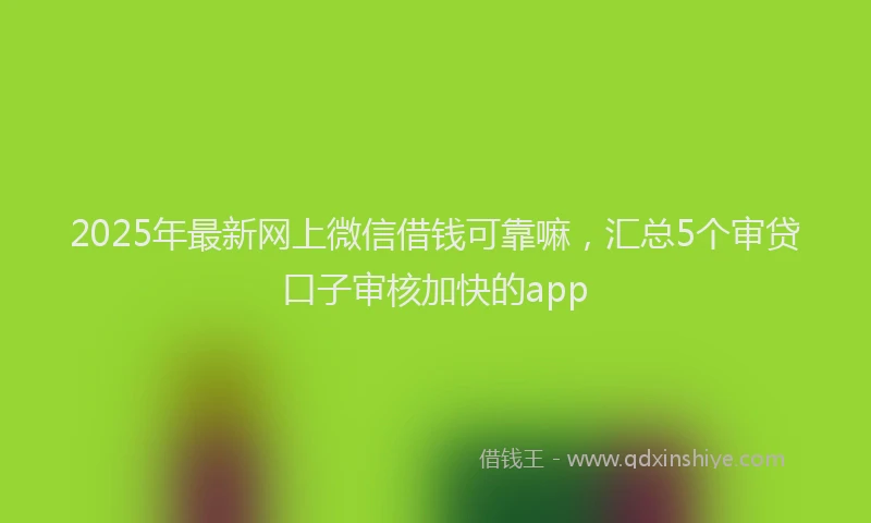 2025年最新网上微信借钱可靠嘛，汇总5个审贷口子审核加快的app