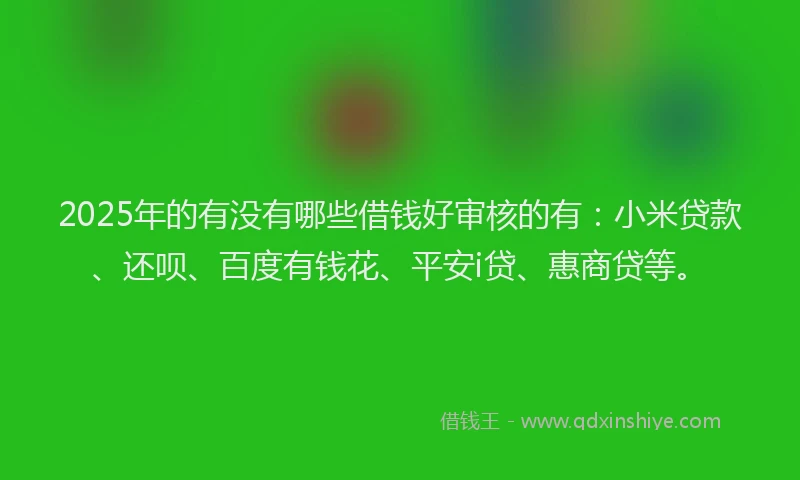 2025年的有没有哪些借钱好审核的有：小米贷款、还呗、百度有钱花、平安i贷、惠商贷等。