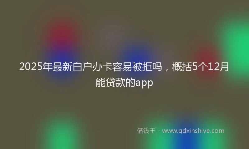 2025年最新白户办卡容易被拒吗，概括5个12月能贷款的app