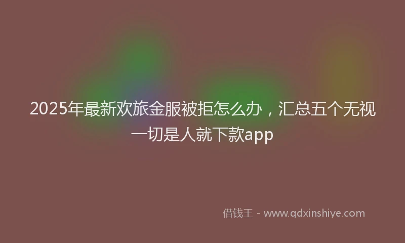 2025年最新欢旅金服被拒怎么办，汇总五个无视一切是人就下款app