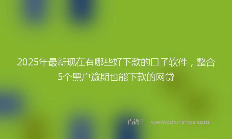 2025年最新现在有哪些好下款的口子软件，整合5个黑户逾期也能下款的网贷
