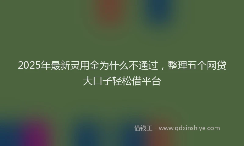 2025年最新灵用金为什么不通过，整理五个网贷大口子轻松借平台