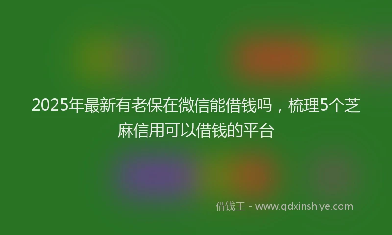 2025年最新有老保在微信能借钱吗，梳理5个芝麻信用可以借钱的平台