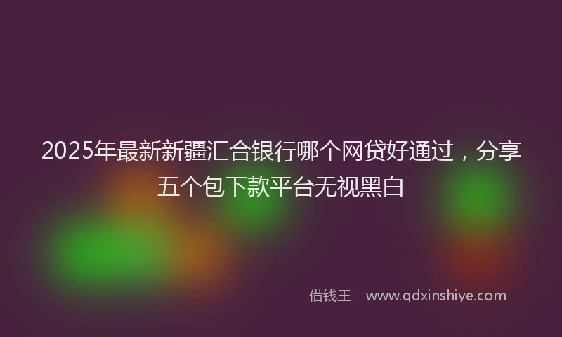 2025年最新新疆汇合银行哪个网贷好通过，分享五个包下款平台无视黑白