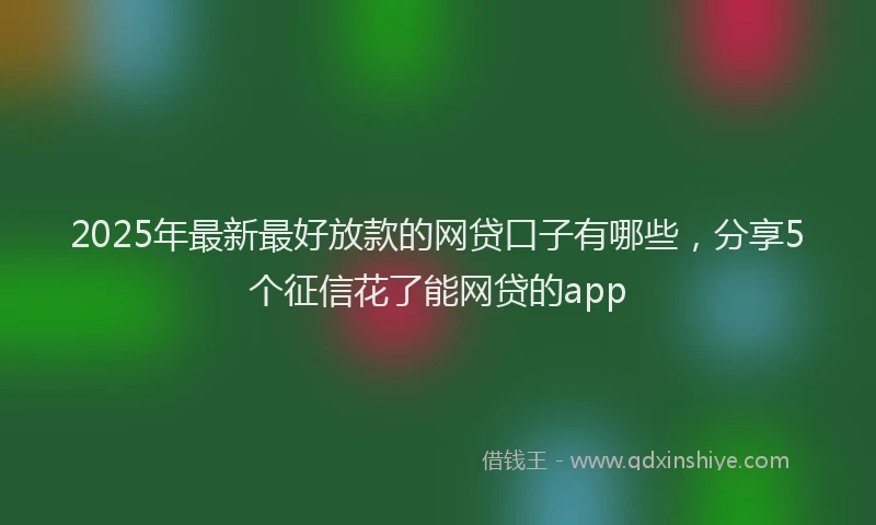 2025年最新最好放款的网贷口子有哪些，分享5个征信花了能网贷的app