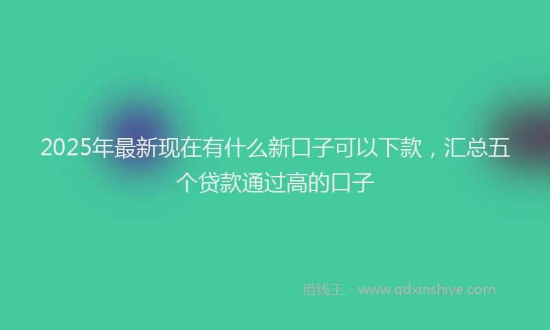 2025年最新现在有什么新口子可以下款，汇总五个贷款通过高的口子