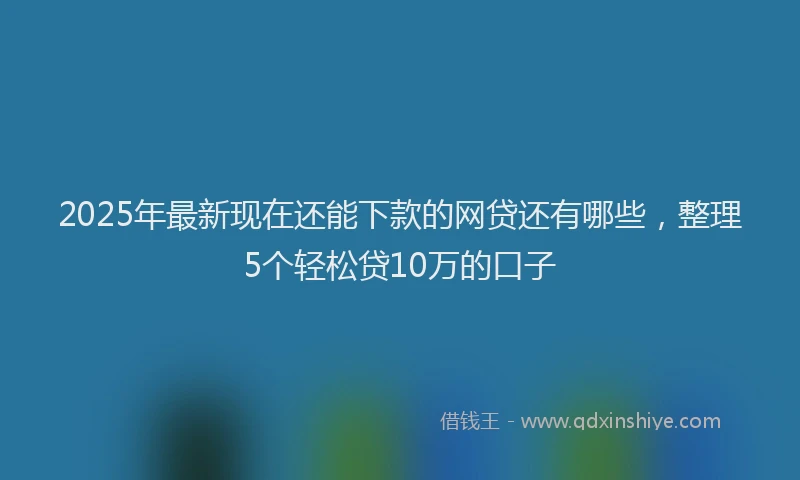 2025年最新现在还能下款的网贷还有哪些，整理5个轻松贷10万的口子
