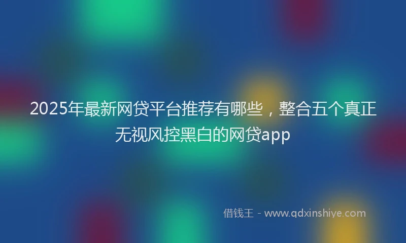 2025年最新网贷平台推荐有哪些，整合五个真正无视风控黑白的网贷app