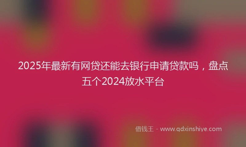 2025年最新有网贷还能去银行申请贷款吗，盘点五个2024放水平台
