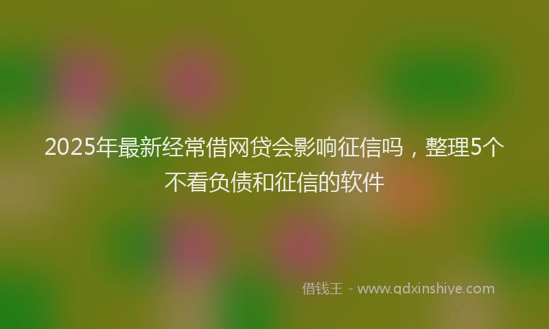 2025年最新经常借网贷会影响征信吗，整理5个不看负债和征信的软件