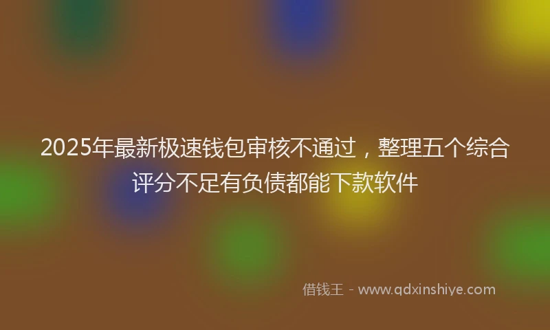 2025年最新极速钱包审核不通过，整理五个综合评分不足有负债都能下款软件
