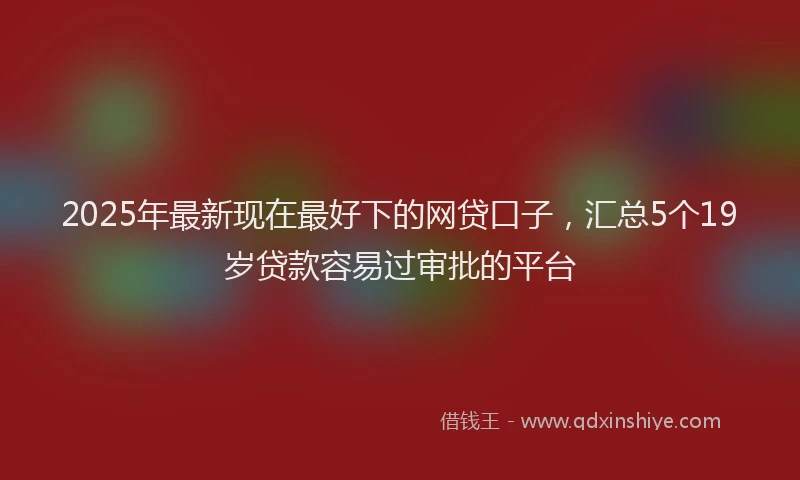 2025年最新现在最好下的网贷口子，汇总5个19岁贷款容易过审批的平台
