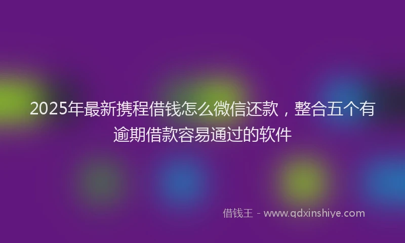 2025年最新携程借钱怎么微信还款，整合五个有逾期借款容易通过的软件