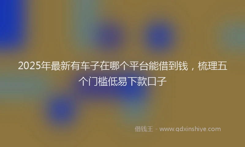 2025年最新有车子在哪个平台能借到钱，梳理五个门槛低易下款口子