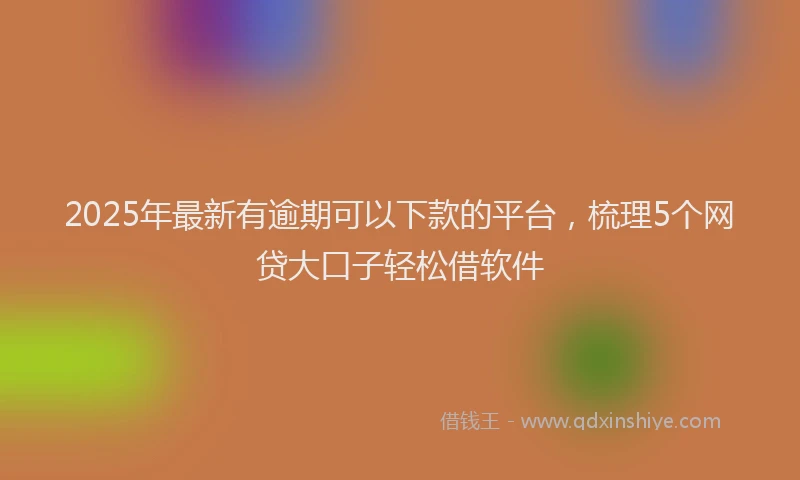 2025年最新有逾期可以下款的平台，梳理5个网贷大口子轻松借软件