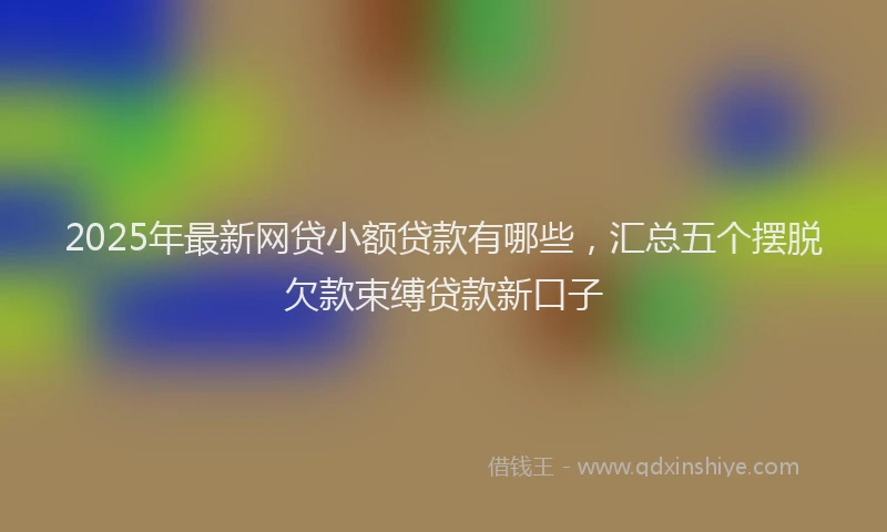 2025年最新网贷小额贷款有哪些,汇总五个摆脱欠款束缚贷款新口子
