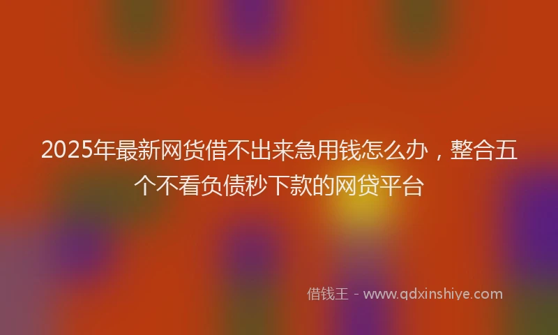 2025年最新网货借不出来急用钱怎么办，整合五个不看负债秒下款的网贷平台