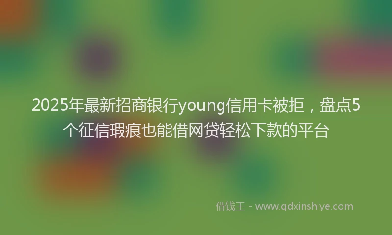 2025年最新招商银行young信用卡被拒，盘点5个征信瑕疵也能借网贷轻松下款的平台