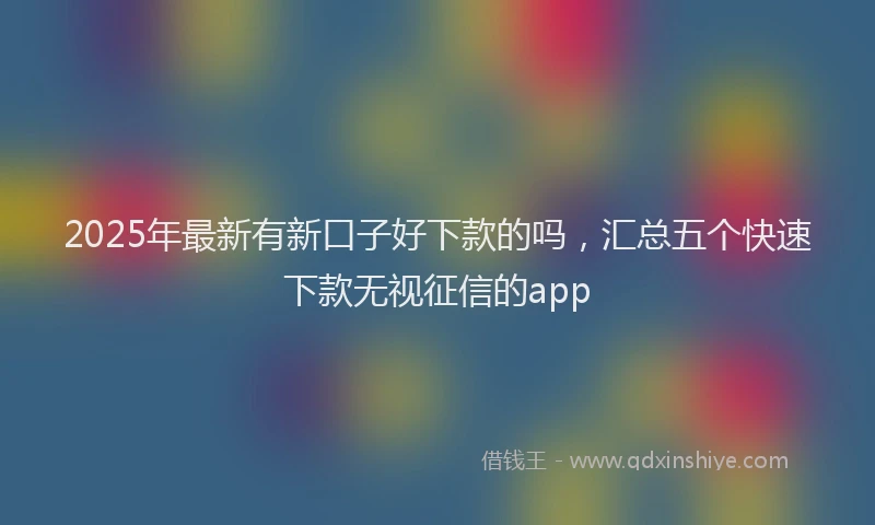 2025年最新有新口子好下款的吗，汇总五个快速下款无视征信的app