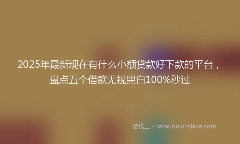 2025年最新现在有什么小额贷款好下款的平台，盘点五个借款无视黑白100%秒过