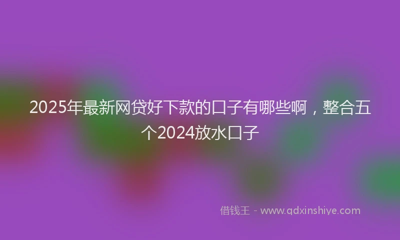 2025年最新网贷好下款的口子有哪些啊，整合五个2024放水口子