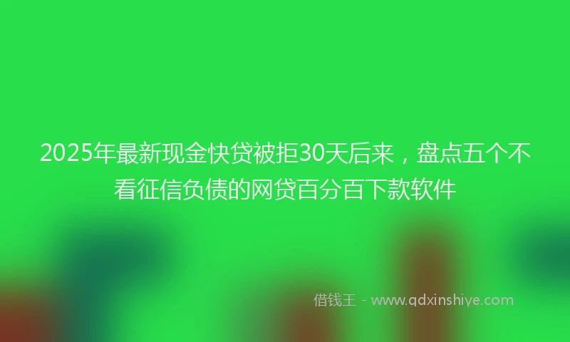 2025年最新现金快贷被拒30天后来，盘点五个不看征信负债的网贷百分百下款软件