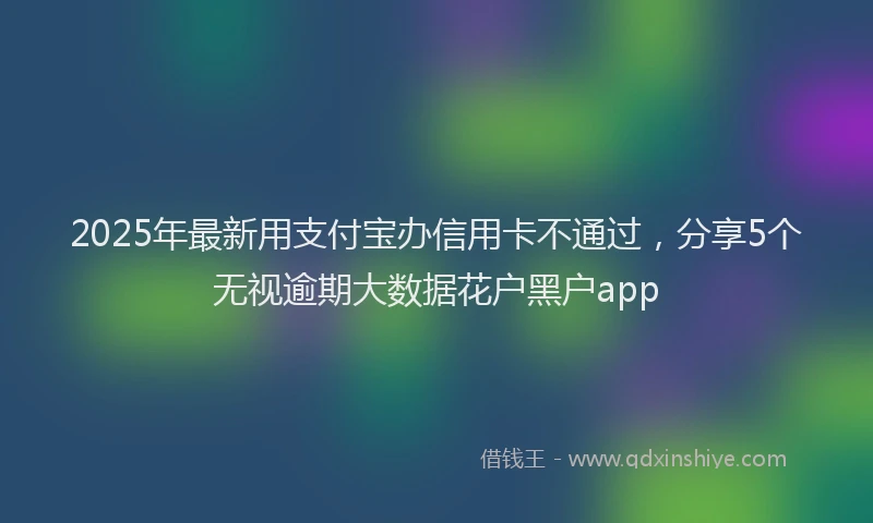 2025年最新用支付宝办信用卡不通过，分享5个无视逾期大数据花户黑户app