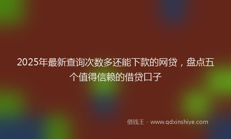 2025年最新查询次数多还能下款的网贷，盘点五个值得信赖的借贷口子