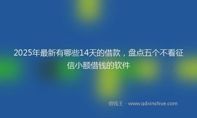 2025年最新有哪些14天的借款，盘点五个不看征信小额借钱的软件