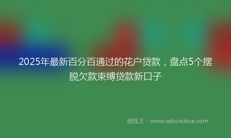 2025年最新百分百通过的花户贷款，盘点5个摆脱欠款束缚贷款新口子