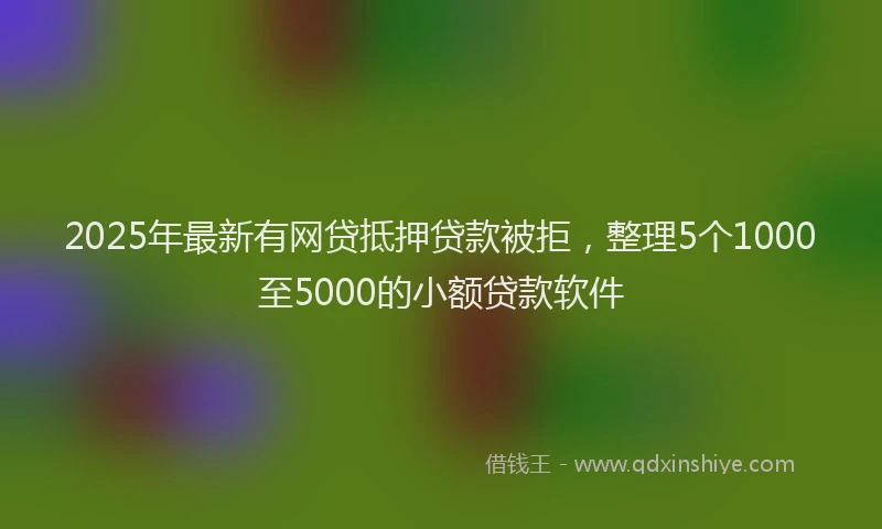 2025年最新有网贷抵押贷款被拒，整理5个1000至5000的小额贷款软件