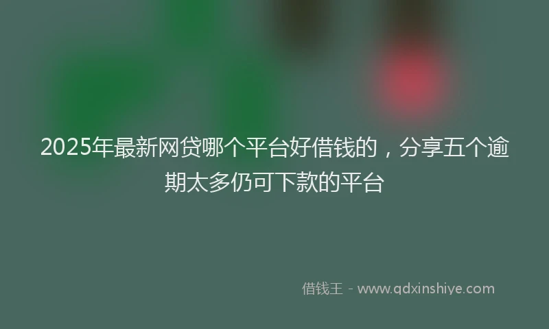 2025年最新网贷哪个平台好借钱的，分享五个逾期太多仍可下款的平台