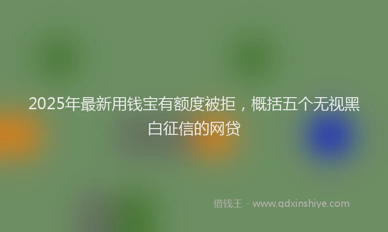 2025年最新用钱宝有额度被拒，概括五个无视黑白征信的网贷