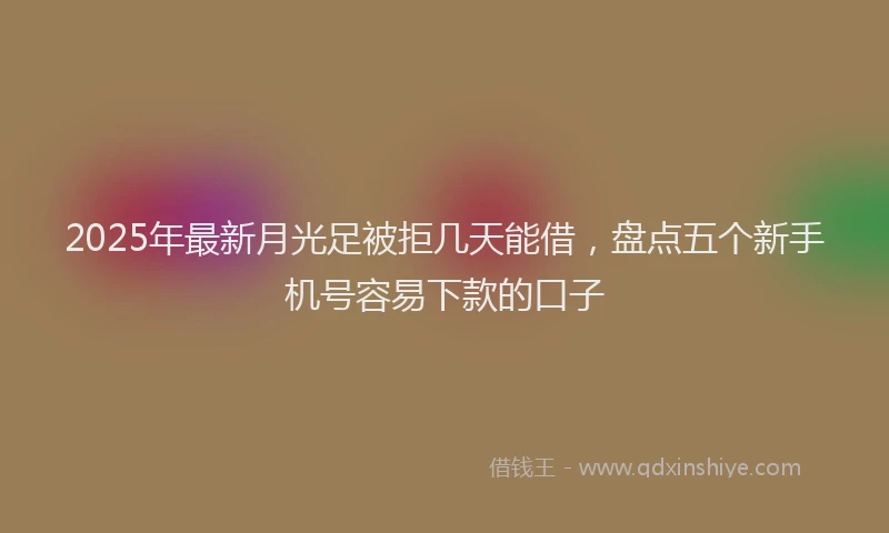 2025年最新月光足被拒几天能借，盘点五个新手机号容易下款的口子