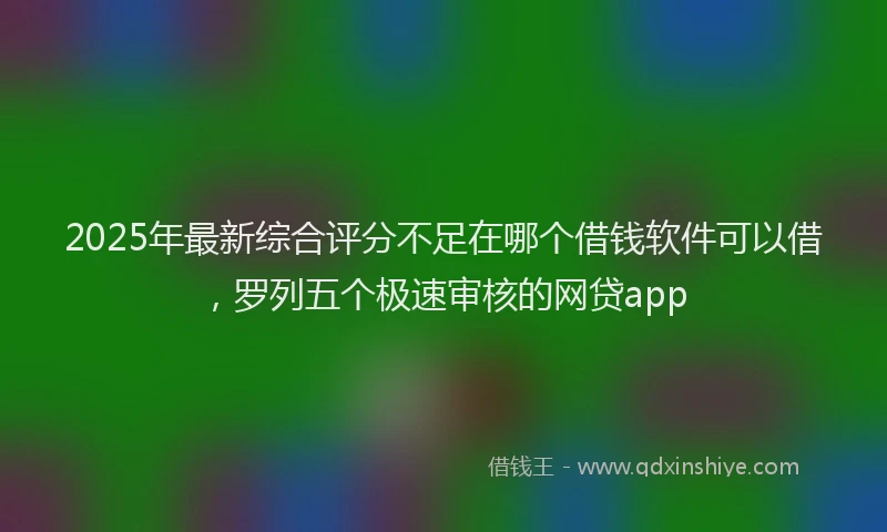 2025年最新综合评分不足在哪个借钱软件可以借，罗列五个极速审核的网贷app