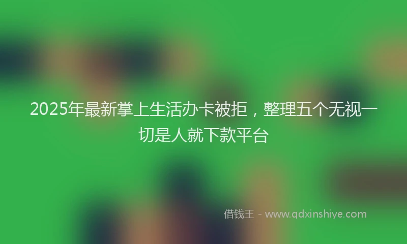 2025年最新掌上生活办卡被拒，整理五个无视一切是人就下款平台