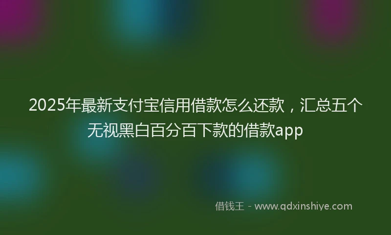 2025年最新支付宝信用借款怎么还款，汇总五个无视黑白百分百下款的借款app